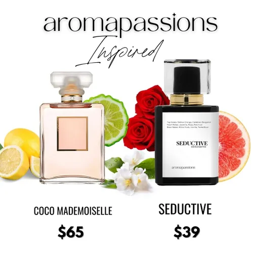Vista 4 de aromapassions SEDUCTIVE Perfume de feromonas para mujer Extrait De Parfum Clon Dupe de larga duración Aceite esencial de fragancia Notas