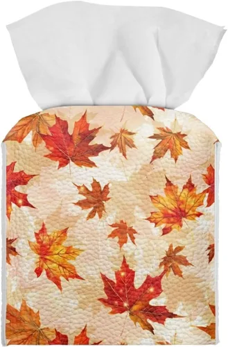 Vista 26 de Lindas decoraciones de ajolote con estampado de animales, caja de pañuelos de cuero, soporte de Navidad, organizador de papel de seda impermeable