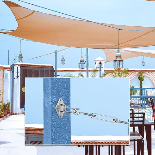 Vista 7 de Kit de accesorios para toldo con tensores de 6 pulgadas para instalación de toldo rectangular