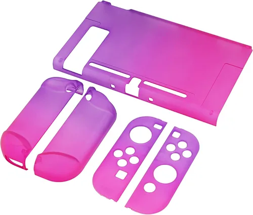 Vista 9 de eXtremeRate PlayVital - Cubierta trasera para consola Nintendo Switch, protector de control de mano rígido para Joycon, funda protectora acoplable