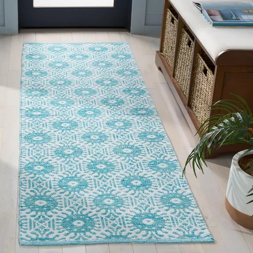 Vista 23 de Safavieh Colección Montauk - Alfombra decorativa de 2 pies 3 pulgadas x 3 pies 9 pulgadas, color negro y marfil, algodón hecho a mano, ideal