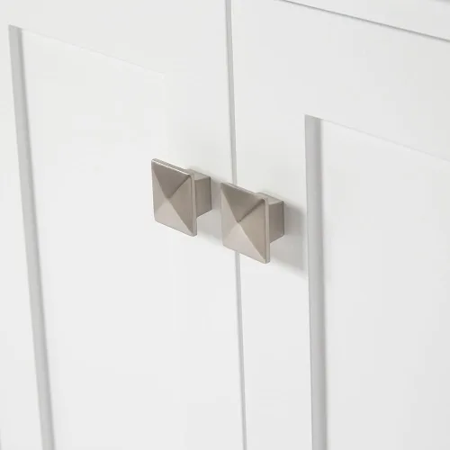 Vista 15 de ARIEL Cambridge - Mueble de baño de 42 pulgadas con fregadero, madera maciza, encimera y protector contra salpicaduras de cuarzo blanco puro de 1.5