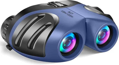 Vista 14 de LET'S GO! Binoculares para niños, prismáticos compactos de alta resolución a prueba de golpes
