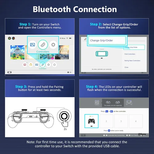 Vista 8 de Controlador inalámbrico NexiGo con efecto Hall (sin zona muerta) para Switch 2 y Switch, controladores para Nintendo Switch, controlador Bluetooth