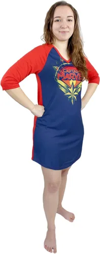 Vista 2 de Marvel Captain - Camisón de manga 34 para mujer