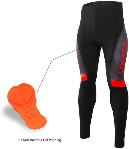 Vista 8 de Lixada Camiseta de ciclismo para hombre de forro polar térmico de manga larga para bicicleta de montaña carretera y bicicleta pantalones acolchados