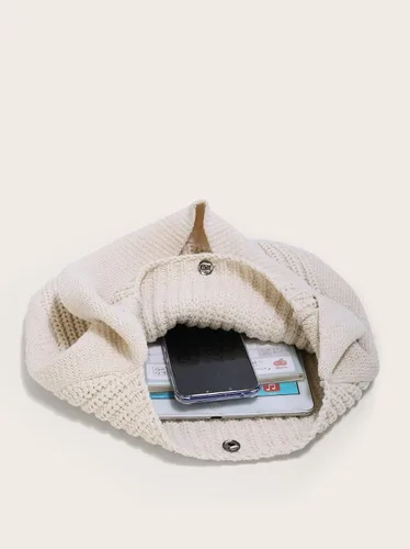 Vista 5 de ENBEI Bolsa Tote de Ganchillo para Mujeres, Bolsa de Hombro Tejida, Bolsa Estética, Linda Bolsa Tote Ecológica para Viajes, Uso Diario, Empaquetado