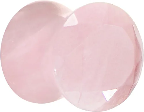 Vista 5 de Body Candy Calibre 00 Calibre Rosa Cuarzo Semiprecioso Piedra Facetada Doble Flare Ear Gauge Plug (1 Pieza), Piedra, natural, cuarzo rosa