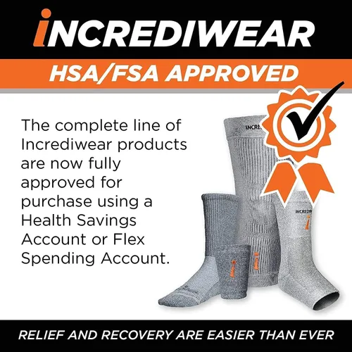 Vista 6 de Incrediwear Paquete de 2 mangas de pierna Manga larga de pierna de longitud completa para aliviar el dolor de piernas y recuperación muscular