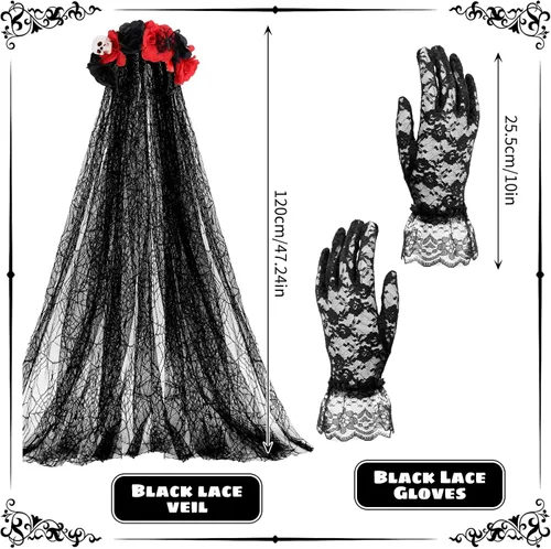 Vista 8 de SelfTek Halloween Day of the Dead Costumes