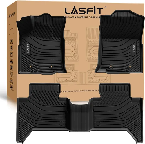 Vista 20 de LASFIT Alfombrillas de suelo para Toyota Tacoma 2024-2026 de doble cabina a gas (solo compatible con manual Tran), forros de suelo de TPE para todo