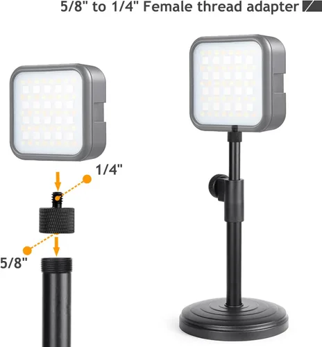Vista 7 de Adaptador de 5/8 a 1/4, adaptador de rosca de micrófono de 5/8 pulgadas hembra a 1/4 pulgadas macho para soporte de micrófono, monitor de cámara