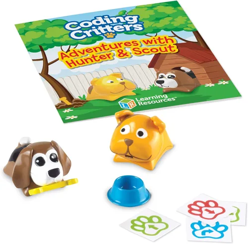 Vista 5 de Learning Resources Coding Critters Pair a Pets Bunnies Fluffy & Buffy, juguete de codificación temprana sin pantalla para niños, juguete interactivo