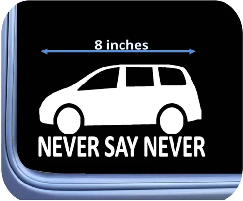 Vista 3 de Never Say Never MiniVan TP 629 - Adhesivo decorativo para asiento de coche, 8 pulgadas, mamá vida bebé a bordo