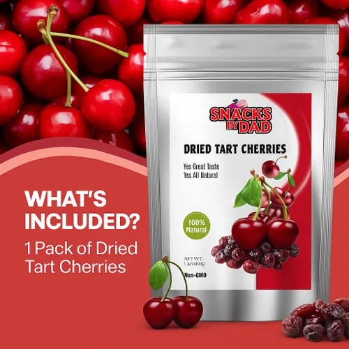 Vista 3 de Cerezas ácidas secas – Cerezas secas veganas sin conservantes Snack saludable y saludable Cereza agria para aperitivos Frutas secas de primera