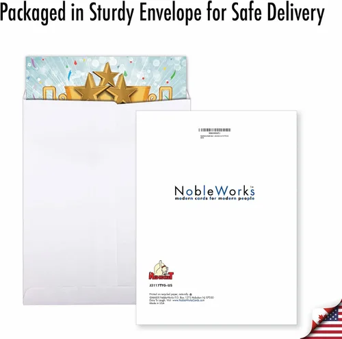 Vista 5 de NobleWorks - 1 tarjeta de agradecimiento para profesores escolares jumbo de Estados Unidos, todos con sobre (8.5 x 11 pulgadas) - Tarjeta de notas