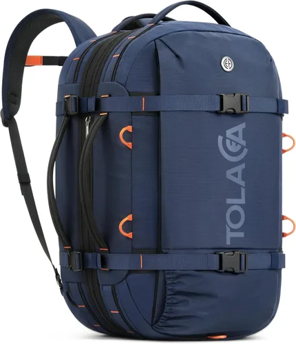 Vista 13 de Tolaccea Mochila de viaje para laptop para hombres y mujeres, mochila de transporte expandible de 40L-50L con compartimento húmedo y seco, mochila