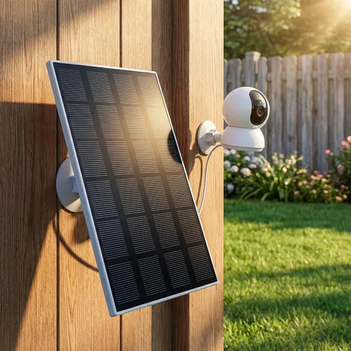 Vista 5 de Panel solar para comedero de pájaros, fuente de alimentación continua de 3W con enchufe tipo C para cámara de comedero de pájaros