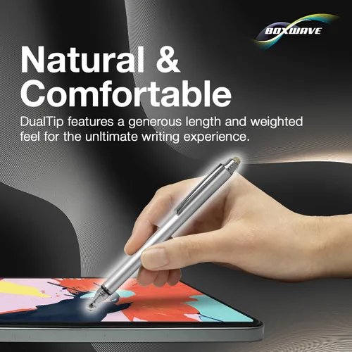 Vista 4 de BoxWave Lápiz capacitivo compatible con Samsung Galaxy Z Fold 3, lápiz capacitivo DualTip, punta de fibra de disco con punta de disco