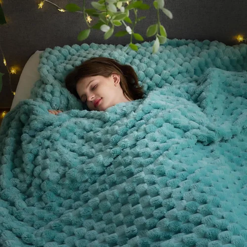Vista 62 de NEWCOSPLAY Manta de Tiro Súper Suave Aqua Franela Sedosa Premium Forro Polar Jacquard Acanalado 3D Ligero Manta de Cama Uso en Todas las Estaciones