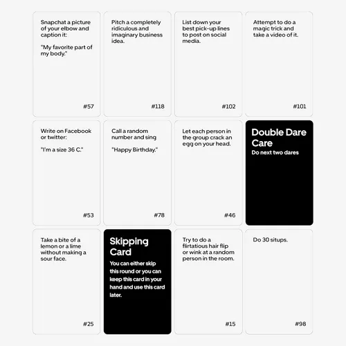 Vista 6 de Vasari Juego de cartas salvajemente retorcido y divertido, 120 desafíos, perfecto para parejas, familias y noches de juego