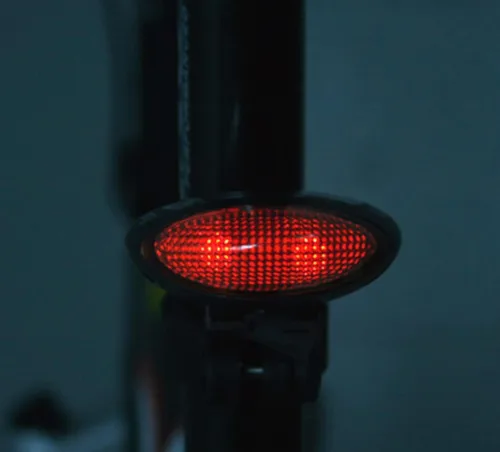 Vista 9 de anso Luz trasera LED con energía solar intermitente luz trasera bicicleta bicicleta lámpara seguridad 2 LED reflector
