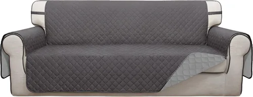 Vista 71 de ISSUNTEX Fundas de sofá de dos plazas con doble protección 100% impermeables para sala de estar, fundas para sofá de 2 cojines, protector de muebles