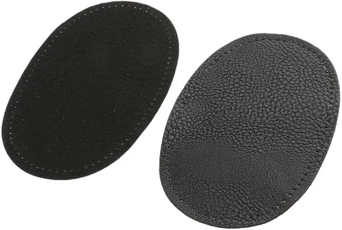 Vista 4 de BeeSpring 2 Piezas De Cuero Pu Parche Coser En Parches Repir Codo Rodilla Para Ropa Accesorios De Ropa - Negro