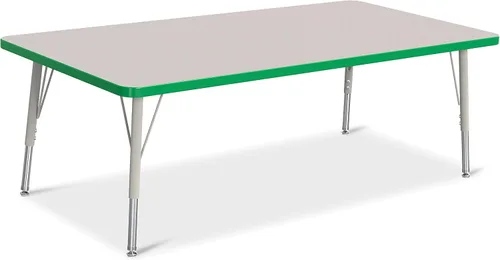 Vista 20 de Berries Mesa rectangular para actividades, altura E, Gris/Negro/Negro, 1