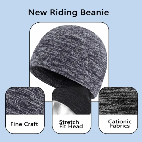 Vista 2 de CHOWMI Winter Warm Watch Cap Soft Polar Fleece Beanie Hat Thick Windproof Outdoor Skull Cap for Men Women