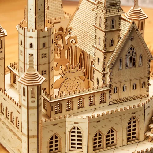 Vista 6 de Rompecabezas de madera 3D Knight Creed: Lost Castle Models, rompecabezas y rompecabezas para Navidad/cumpleaños, regalos para adultos y adolescentes