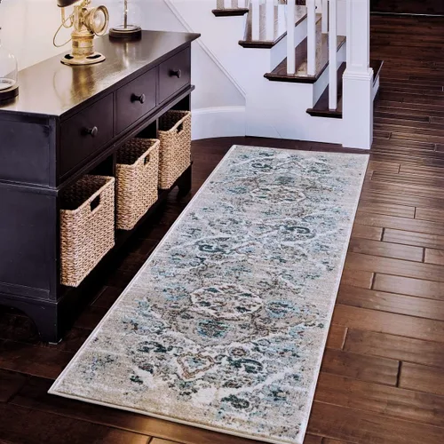 Vista 17 de Luxe Weavers 4620 Marine 2x3 - Alfombra floral envejecida