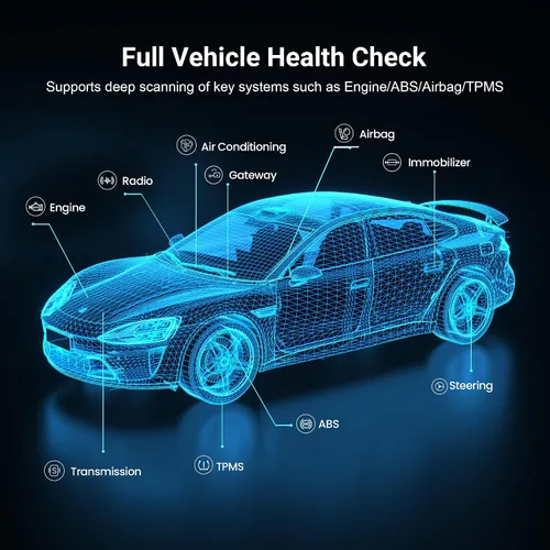 Vista 2 de GOOLOO DEEPSCAN DS100 Escáner OBD2 Bluetooth, herramienta de diagnóstico de todo el sistema, lector de códigos de coche para iOS y Android, 6+