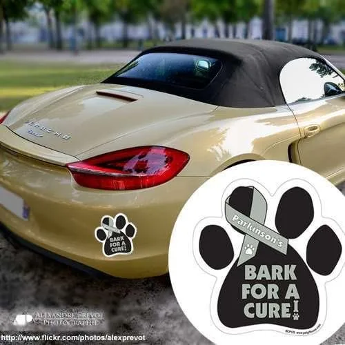 Vista 2 de Bark For A Cure - Imán de carro, camión y buzón de correo para concientización sobre la enfermedad de PARKINSON