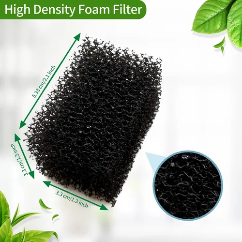 Vista 3 de Paquete de 8 esponjas de repuesto para fuente de agua automática para gatos de 84 oz/2.5 L