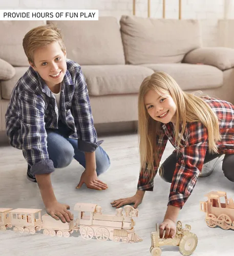 Vista 4 de Puzzled Kit de modelo de construcción de madera para rompecabezas 3D