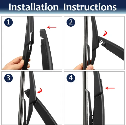 Vista 5 de X AUTOHAUX Juego de brazos de limpiaparabrisas trasero para Jeep Renegade 2015 2016 2017 2018 2019 2020 2021