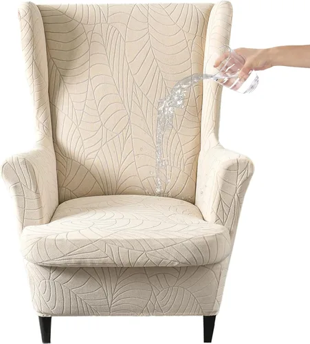 Vista 17 de HZDHCLH Fundas para silla de ala de 2 piezas, fundas de silla de ala de elastano elásticas para sillón del salón, fundas lavables para sofá
