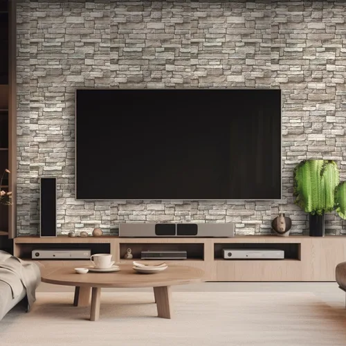 Vista 2 de Yutianli 10PSC 3D paneles de pared despegar y pegar ladrillo falso paneles de pared autoadhesivos 3D ladrillo papel pintado espuma piedra panel