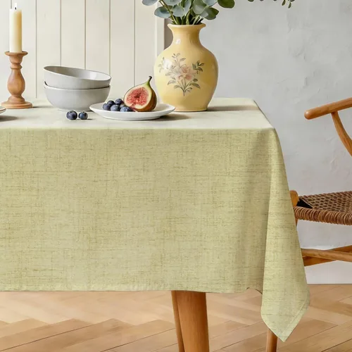 Vista 20 de Mantel rectangular de lino natural, mantel ligero con textura de otoño de 52 x 70 pulgadas, resistente al agua, resistente a las manchas, mantel