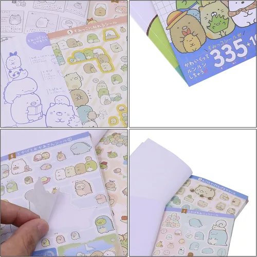 Vista 7 de ANKOMINA Paquete de 2 670 calcomanías washi de animales de dibujos animados lindos para álbumes, diario, calendario, decoración, libro de escarpa