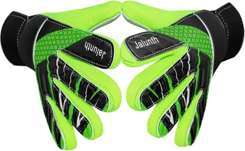 Vista 12 de Jalunth Guantes de Portero de Fútbol para Niños y Jóvenes, Guantes de Guardameta Jugador de Campo para Niños y Niñas, Palma de Látex Antideslizante