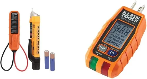 Vista 10 de Klein Tools Probador de voltaje NCVT3P + paquete de probador de salida GFCI RT250