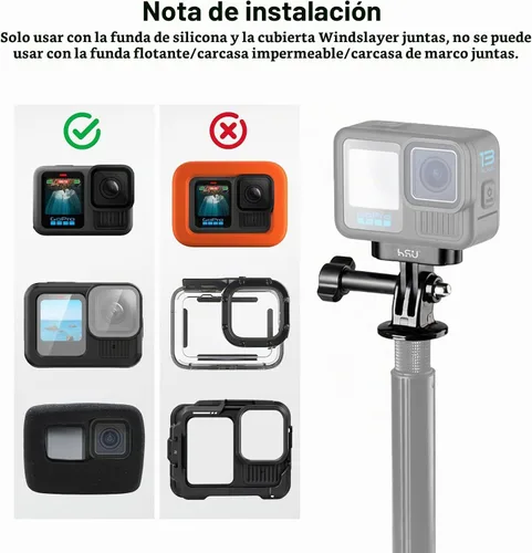 Vista 5 de HSU Soporte magnético para GoPro Hero 13 Negro/Mission 1/Max 2/LIT Hero