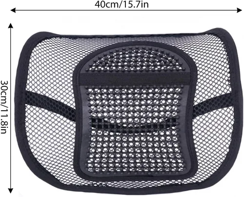 Vista 6 de Ochine Soporte lumbar con malla transpirable, soporte lumbar de malla para la espalda, almohada de apoyo lumbar, cojín de asiento de respaldo