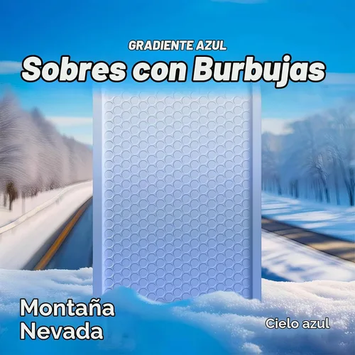 Vista 7 de Fuxury Sobres acolchados de burbujas de 6 x 10 pulgadas, paquete de 100 Azul degradado