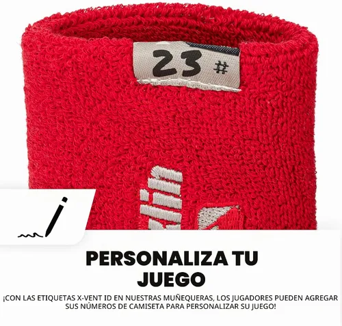 Vista 4 de Franklin Sports Pulseras MLB Xvent - Béisbol + Softbol - 4 pulgadas - Transpirable + Duradero rojo y gris