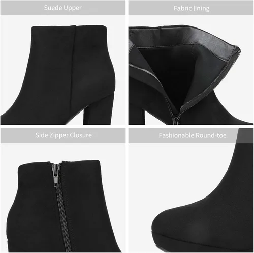 Vista 4 de DREAM PAIRS - Botines de tacón alto para mujer.