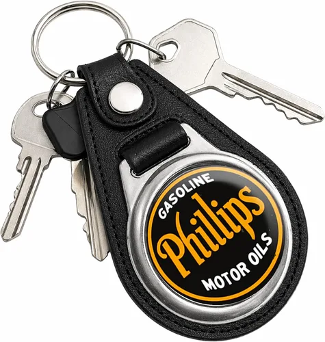 Vista 81 de Brotherhood Round Key Chain for Vintage Motor Oil, Petroleum, and