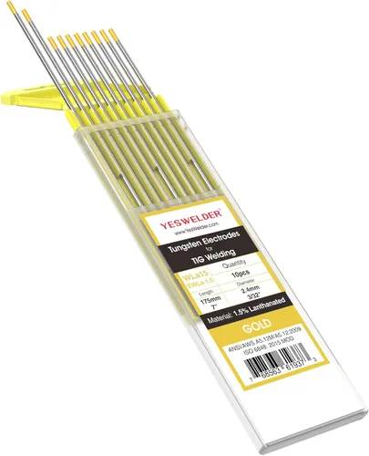 Vista 17 de YESWELDER Electrodo de tungsteno TIG Weld 1/8"x 7" 10-pk, no radiactivo comparable a E3 púrpura